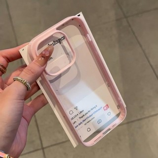 Dành Cho IPhone 16 15 14 plus 13 12 11 Pro Max Dopamine Trong Suốt acrylic Màu Hồng Chống Rơi Vỏ Mềm