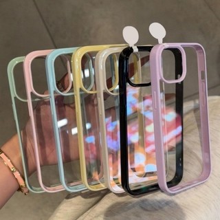 Dành Cho IPhone 16 15 14 plus 13 12 11 Pro Max Dopamine Trong Suốt acrylic Màu Hồng Chống Rơi Vỏ Mềm