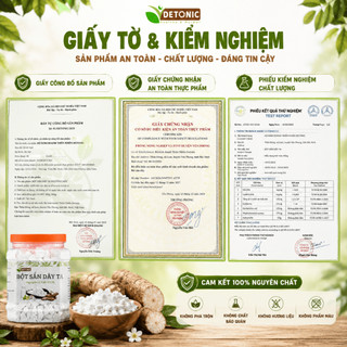 Bột Sắn Dây Nguyên Chất DETONIC 500G - Tinh Bột Sắn Dây Tự Nhiên, Thanh Mát