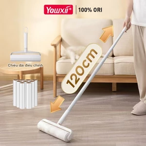 YOWXII Combo Cây Lăn Bụi Cán Dài,Cán Ngắn Lõi Lăn Size 24cm,phủi bụi quần áo ghế sofa chăn mềngiường