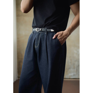 Quần Jean Raw Denim Xếp Ly Form Baggy – Cleant Fit, Hiện Đại - CCROPSTUDIO