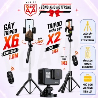[BẢN CỰC ĐẠI 1M8] Gậy Tripod VUASI X6 Max , TRIPOD SIVIR X2 Siêu Chắc Chắn Chống Rung, Xoay 360 Độ