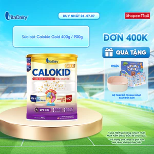 Sữa bột Calokid Gold giúp bé bổ sung dinh dưỡng cho bé, hỗ trợ tăng cân hiệu quả - Lon 400g/900g