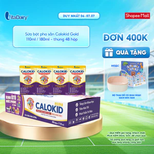 Sữa uống dinh dưỡng Calokid Gold 110ml/180ml - Thơm ngon dễ uống, Bé thích mê