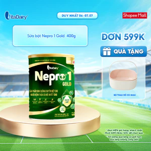 Sữa bột Nepro 1 Gold Lon 400g/900g - Phù hợp chế độ dinh dưỡng đặc biệt (dành cho người tiểu đường)