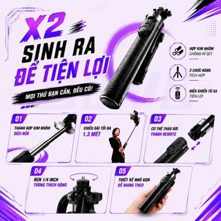 [BẢN CỰC ĐẠI 1M8] Gậy Tripod VUASI X6 Max , TRIPOD SIVIR X2 Siêu Chắc Chắn Chống Rung, Xoay 360 Độ