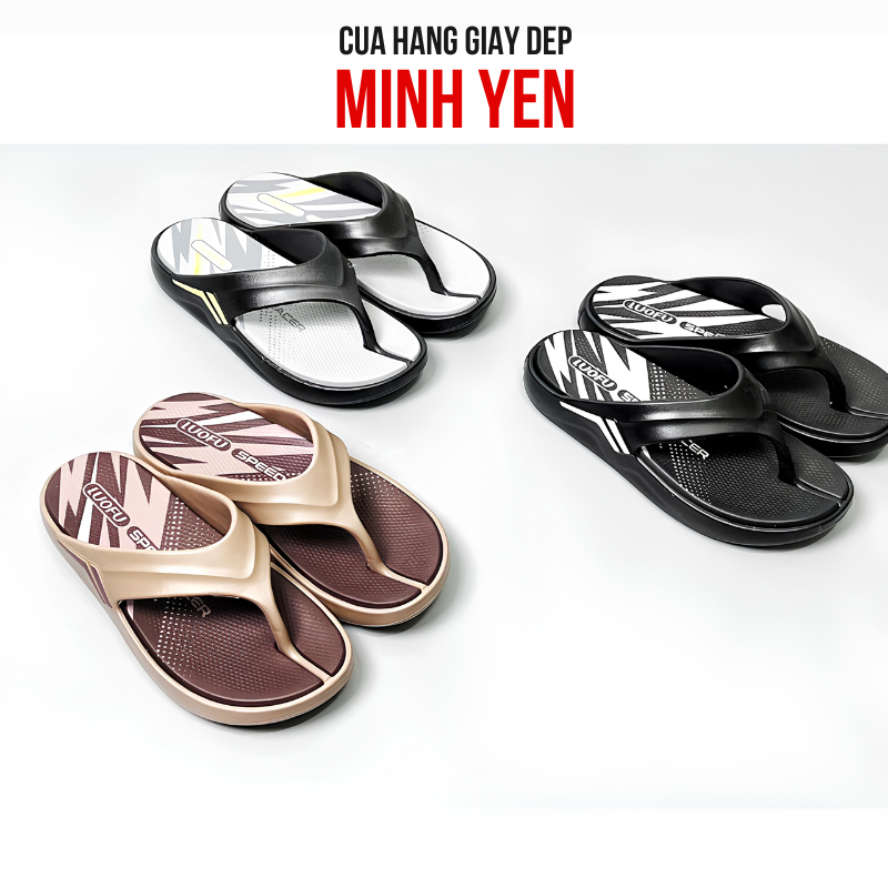 ép Xỏ Ngón Nam Luofu Đúc Liền Đế Dày 4cm Đế Êm Chống Trơn Đi Biển Đi Chơi Fullsize 40-44