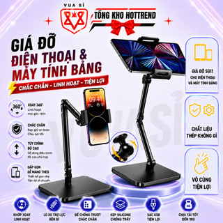 Giá Đỡ Điện Thoại Máy Tính Bảng Gập Gọn VUASI SG11 Xoay Đa Hướng Cao Cấp, Chống Rung, Nâng Cao 60cm