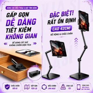 Giá Đỡ Điện Thoại Máy Tính Bảng Gập Gọn VUASI SG11 Xoay Đa Hướng Cao Cấp, Chống Rung, Nâng Cao 60cm