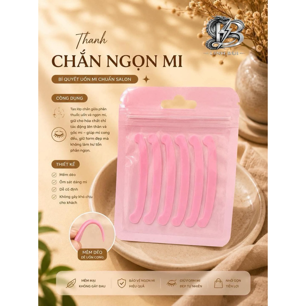 thanh chắn ngọn mi hạn chế thuốc uốn mi dính lên ngọn mi
