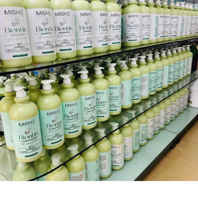 Cặp Gội Xả Mishe Collagen Biotin Dung Tích 2000ml Bảo Vệ Da Đầu, Dầu Gội Thảo Dược Nuôi Dưỡng Tóc Chắc Khỏe