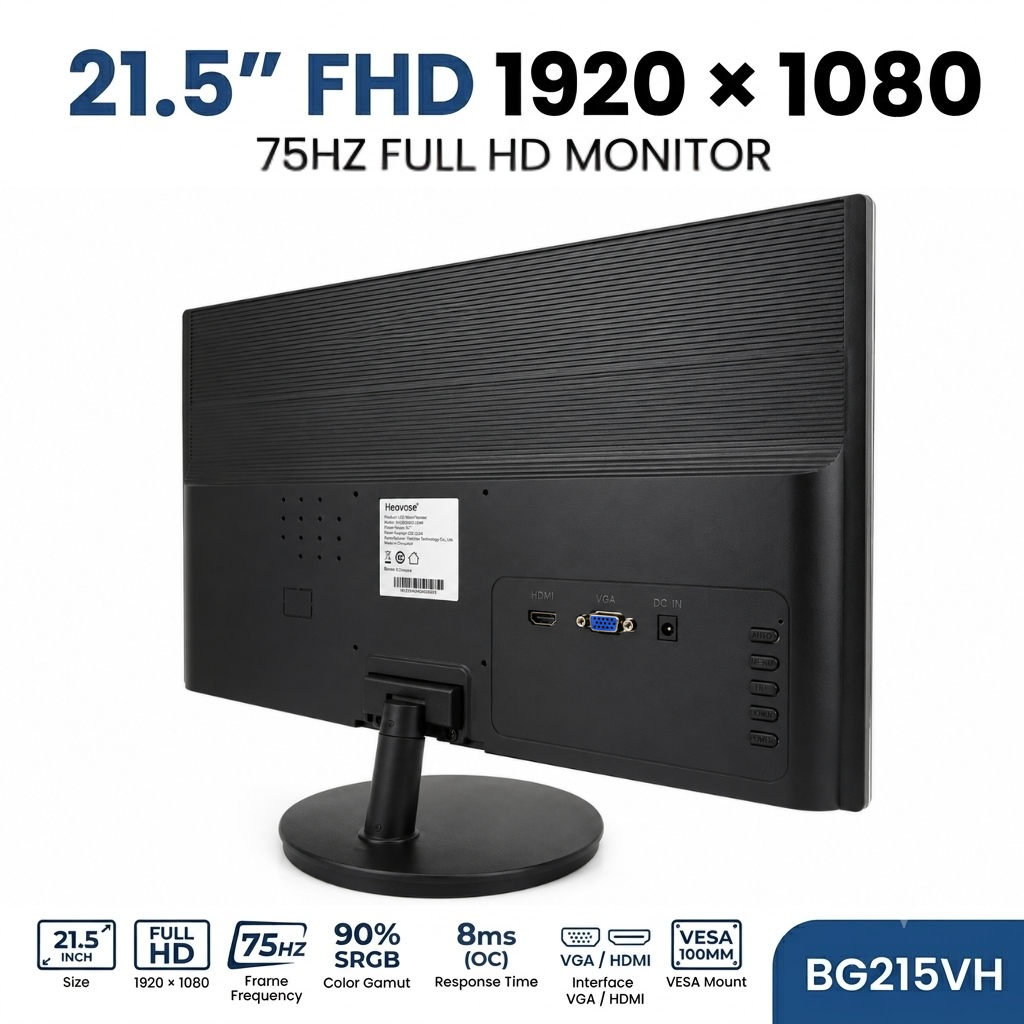 Màn hình Heovose 21.5inch 75Hz FHD MONITOR 1920 x 1080, Màn Giá Rẻ Chính Hãng Bảo Hành 12 Tháng | BigBuy360 - bigbuy360.vn