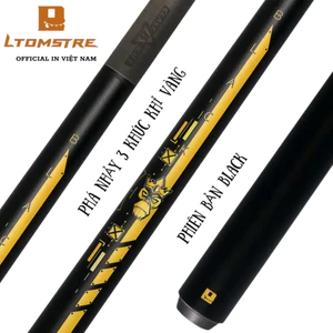 Cơ Bida Phá Nhảy Khỉ Vàng Full Carbon BLACK EGG, Phá Gỗ Phong, Phá Nhảy Gỗ Tần Bì LTOMSTRE - LITTLE MONSTER