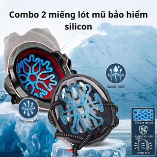 Combo 3 Miếng Lót Mũ Bảo Hiểm Silicon Thoáng Khí Đệm Lót Mũ Chống Nóng, Giảm Mồ Hôi, Đội Êm Ái