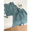 Set đũi nhăn áo sát nách 3 màu xanh, nâu, hồng A1362