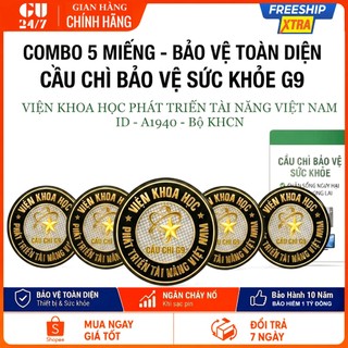 [Combo 5 Miếng] Cầu Chì Bảo Vệ Sức Khỏe G9 - Miếng Dán Chắn Sóng Điện Từ (Hàng Chính Hãng)