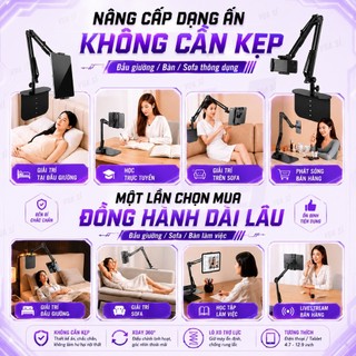 Giá Đỡ Điện Thoại - Máy Tính Bảng " RẢNH TAY " VUASI SG12 Kẹp Đầu Giường Xoay 360 Độ Đa Năng