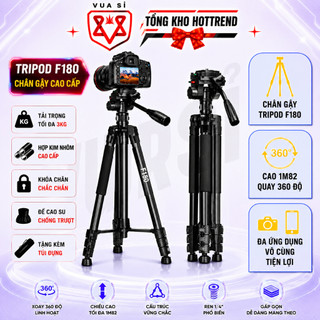 Chân Máy Ảnh Máy Quay Ống Nhòm Điện Thoại VUASI Tripod F-180ST Quay 360° Đa Năng Khung Nhôm Cao Cấp