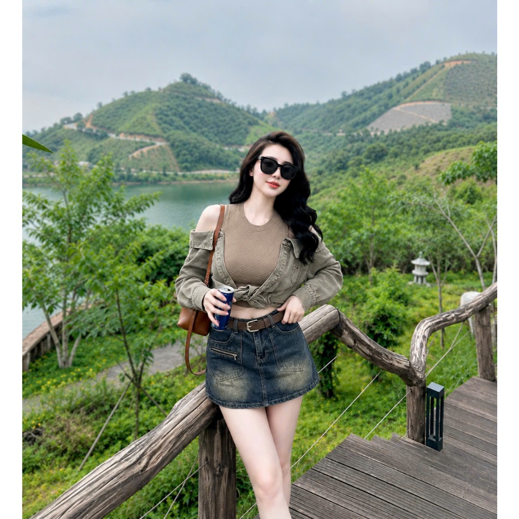 [DEAL ĐỘC QUYỀN - CHÂN VÁY HOT] CHÂN VÁY JEANS NỮ CHỮ A CÓ QUẦN BẢO HỘ HOTTREND 2026