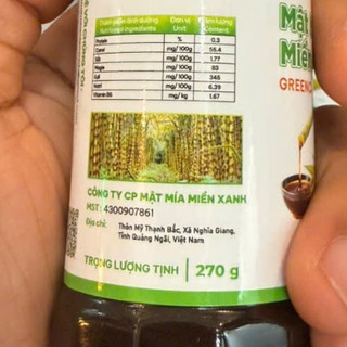 Mật Mía 100% nguyên chất 1 Chai 270gr Sản Xuất Thủ Công Từ Cây Mía Đường - Mật Mía Miền Trung