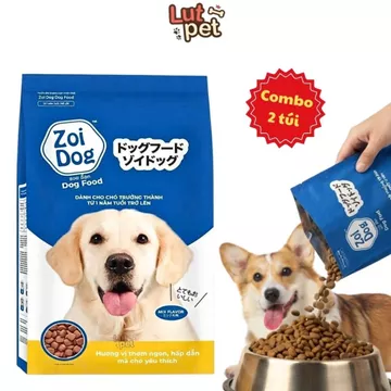 2KG Hạt thức ăn cho chó Zoi Dog, thức ăn cho chó trưởng thành nhiều đạm, protein - lutpet