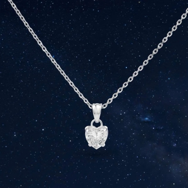 Mặt dây chuyền bạc 925 Luna Jewelry Đá CZ trái tim Heart Cut