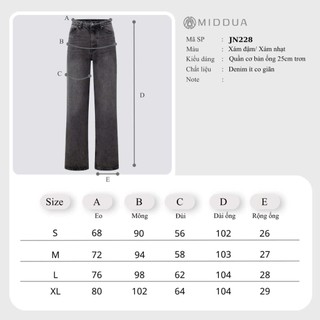 MIDDUA - JN228 Quần cơ bản ống 25cm trơn