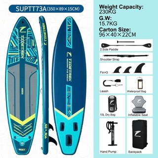 VORTEX - Thuyền SUP câu cá kèm ghế ngồi - 73A - TIDETREK - Thuyền SUP / Ván chèo đứng bơm hơi