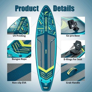 VORTEX - Thuyền SUP câu cá kèm ghế ngồi - 73A - TIDETREK - Thuyền SUP / Ván chèo đứng bơm hơi