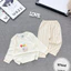 Bộ dài tay PHỐI KẺ MDKids cúc bấm vai chất liệu thun lạnh peptit họa tiết thú cho bé 4-14kg