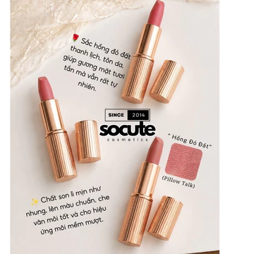 Son Charlotte Tilbury Pillow Talk Size 1.5gr Tách Set - Hồng đỏ đất