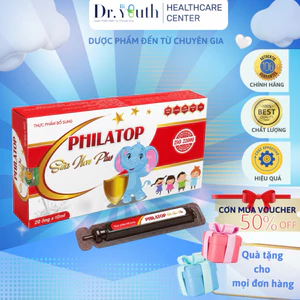 Philatop SỮA NON TỔ YẾN Đông trùng hạ thảo, đạm thuỷ phân Hồng sâm Nhung hươu Yến sào hỗ trợ tăng sức đề kháng 20 ống