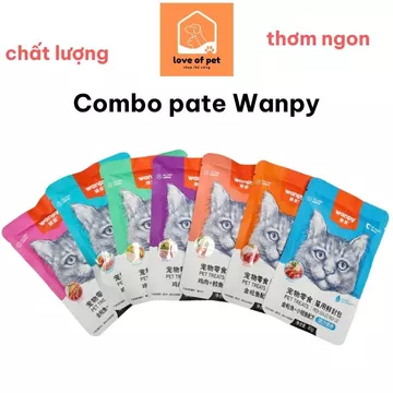 [COMBO 10,20,40] Pate Wanpy bản Trung cho mèo, thơm ngon giàu dinh dưỡng, phù hợp cho mèo mọi lứa tuổi, mèo con, mèo bầu