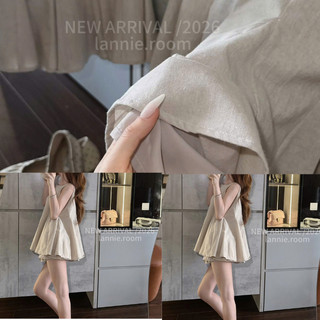 Đầm ngắn dáng chữ A suông rộng xếp ly thiết kế sát nách phong cách vintage