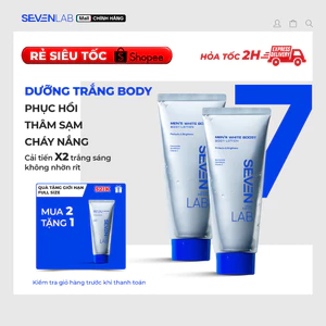 Sữa dưỡng thể trắng da nam giới SEVENLAB 250gram không nhờn dính, mờ thâm, đều màu da vượt trội