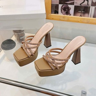 🌿🌿Giày cao gót dây đá đế đúp nữ cao 12p sang chảnh