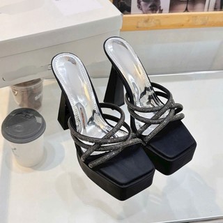 🌿🌿Giày cao gót dây đá đế đúp nữ cao 12p sang chảnh