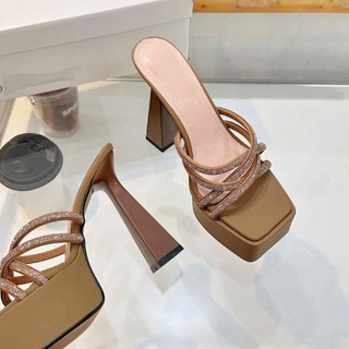 🌿🌿Giày cao gót dây đá đế đúp nữ cao 12p sang chảnh