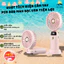 Quạt Mini 2 Trong 1 Kèm Kệ Điện Thoại, TIDY SHOP, Quạt Tích Điện Cầm Tay Pin 800mAh Sạc USB Tiện Lợi