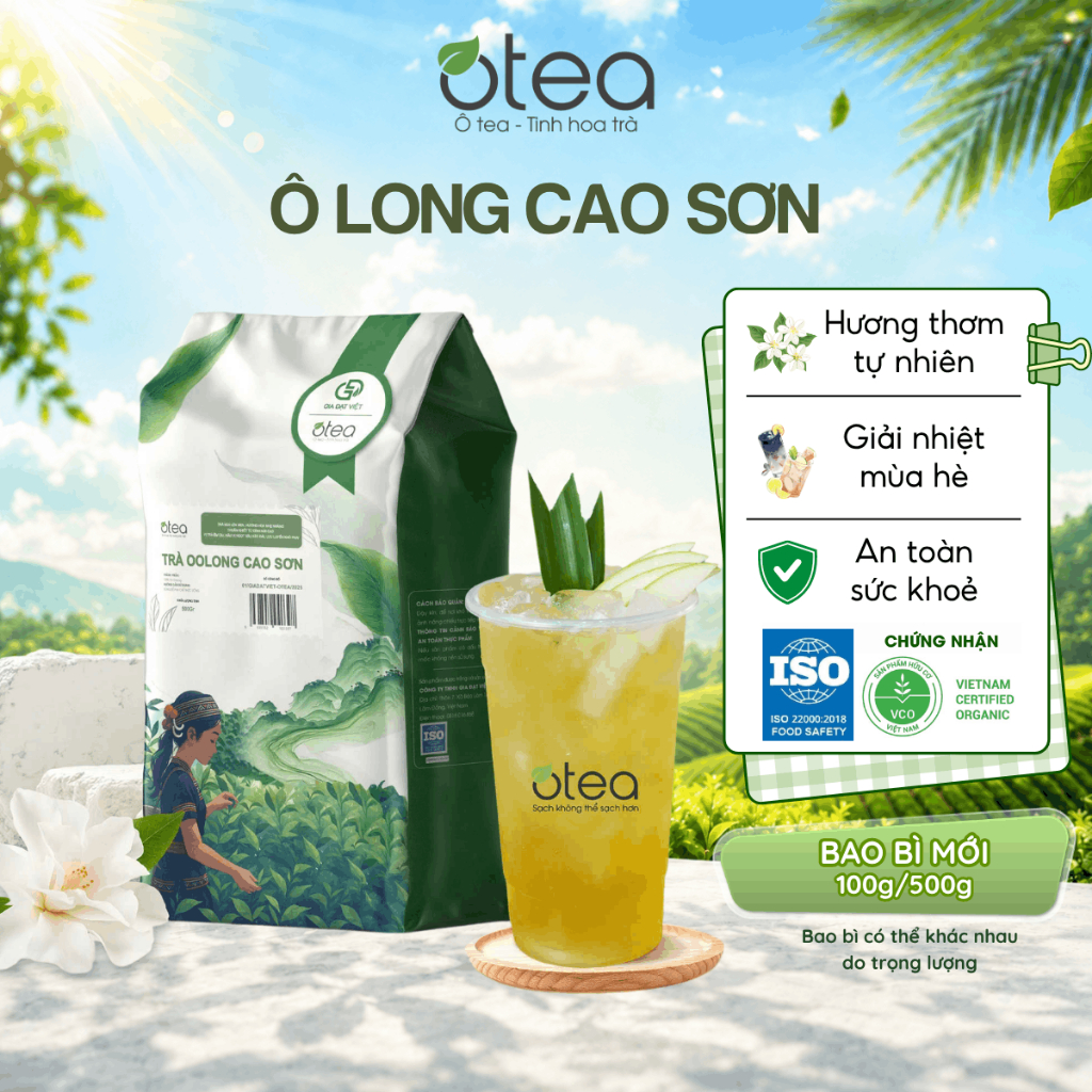 Trà Oolong Otea Cao Sơn cao cấp - 500g - Trà Nguyên Chất Từ Độ Cao Trên 1000m - Hương Thơm Thanh Khiết, Ngọt Hậu