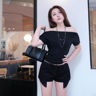 Quần Short Nữ LemonQ, Quần Đùi Cạp Trễ Chất Liệu Kaki Thô Co Dãn Mềm Mịn Dễ Phối Đồ.