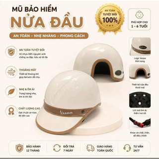 [Giá Xả] Mũ Bảo Hiểm Vespa Lưỡi Trai Nam Nữ Nhiều Màu Sắc