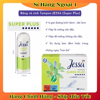 Băng vệ sinh Tampon Jessa 3 giọt normal hộp 80 chiếc Hàng nội địa Đức