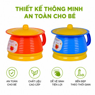 Bô Vệ Sinh Trẻ Em Việt Nhật Có Nắp Đậy Chống Mùi GD97 - Bô Nhựa Vệ Sinh Cho Bé Có Tay Cầm Nắp Kín
