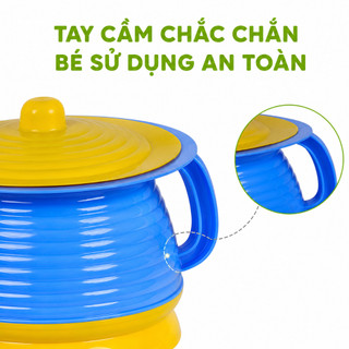 Bô Vệ Sinh Trẻ Em Việt Nhật Có Nắp Đậy Chống Mùi GD97 - Bô Nhựa Vệ Sinh Cho Bé Có Tay Cầm Nắp Kín
