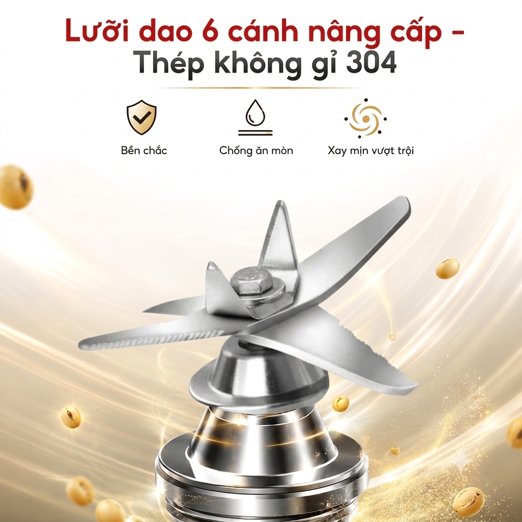 Tixx máy xay sinh tố đa năng 6 trong 1 tự động vệ sinh chính hãng