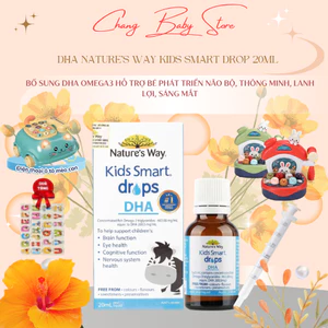 DHA Drops Nature's Way Kids Smart Bổ Sung Omega 3, DHA, EPA, Hỗ Trợ Bổ Não Và Mắt Cho Bé chai 20 ml