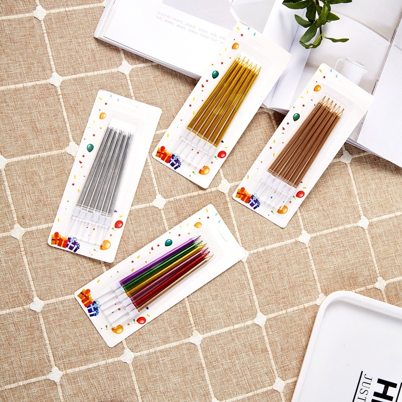 Combo 10 Hộp Nến Sinh Nhật 15cm Hình Bút Chì [1 Hộp 6 Cây] DUHA 023