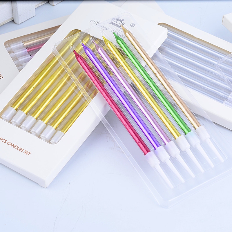 Combo 10 Hộp Nến Sinh Nhật 15cm Hình Bút Chì [1 Hộp 6 Cây] DUHA 023