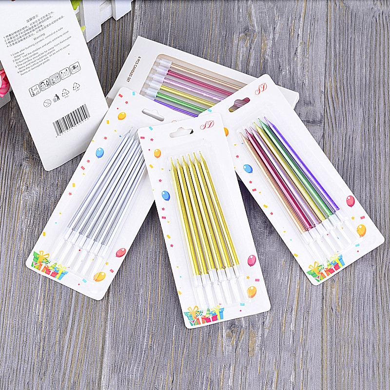 Combo 10 Hộp Nến Sinh Nhật 15cm Hình Bút Chì [1 Hộp 6 Cây] DUHA 023